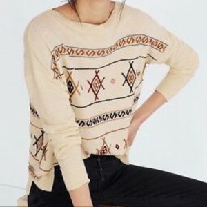 Madewell | Tribal Aztec Cream Boho Sweater